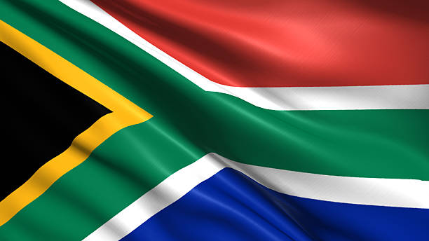 South African flag with fabric structure